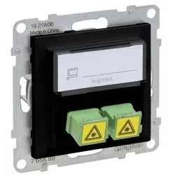 Legrand 765389 SEANO SC/APC Monomode Glasfaser-Steckdose, 2 Glasfaserkabeln, Duplex Adapter SW 0 0 1