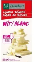 Damhert Chocolat blanc réduit en sucre + 20 % gratuit 85 g