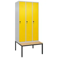 C+P Garderobenschrank ""Classic Plus"", Abteilbreite 30 cm, mit Sitzbank,