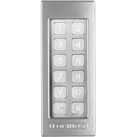 Locinox Codetastatur Slimstone 2 mit Led-beleuchtung, 2 Relais, Aluminium silberfärbig