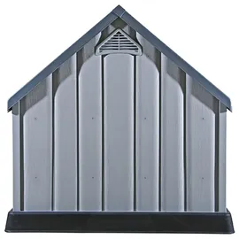 vidaXL Hundehütte Grau 92x87x91 cm Kunststoff