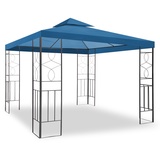 WASSERDICHTER Pavillon Romantika 3x3m Metall inkl. Dach Festzelt wasserfest Partyzelt (Marineblau)