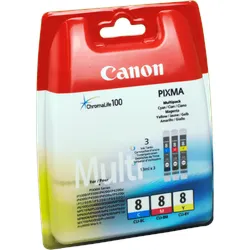 3 Canon Tinten 0621B030  CLI-8 C M Y  3-farbig