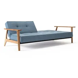 Innovation Living Schlafsofa Splitback Frej Eiche Stoff Light Blue