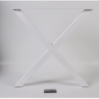 DIEDA Tischbein X-Form weiß Maße (L x B x H): 71,0 x 70,0 x 10,0 cm