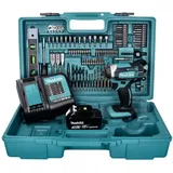 Makita DTD 152 SFX5 Akku Schlagschrauber 18 V 165 Nm + 1x Akku 3,0 Ah + Ladegerät + 101 tlg. Zubehör Set + Koffer