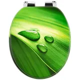 Toilettendeckel mit Absenkautomatik WC Sitz Toilettensitz WC Sitz passend für alle handelsüblichen WC-Becken einfache Montage Universal