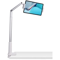 RayLove Tablet-Ständer für Bett Tablet Halterung Bett Tablet-Ständerhalter 360 Grad Drehbarer mit Stabilem Aluminiumarm für iPad, Tablets, Telefone oder Andere Geräte