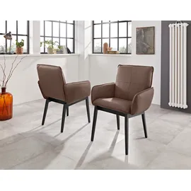 Home Affaire Model 6 68x90x66 cm, 2 St., Leder, Gestell ist Buche in schwarz lackiert