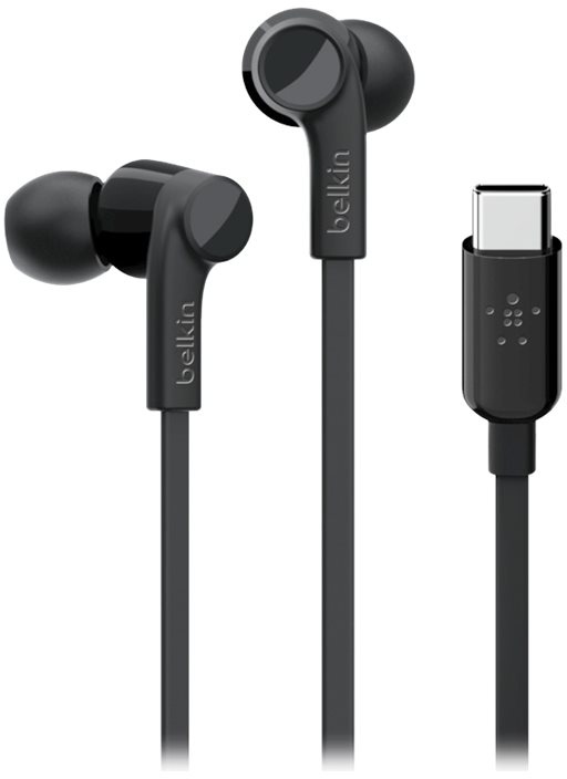 Belkin ROCKSTAR - Ohrhörer mit Mikrofon - im Ohr - kabelgebunden - USB-C - Geräuschisolierung
