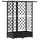 vidaXL Hochbeet mit Rankgitter und Dach 124 x 40 x 123 cm Schwarz
