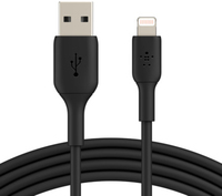 Belkin BOOST CHARGE - Lightning-Kabel - Lightning (M) bis USB (M) - 2 m - Schwarz - für Apple 10.5"  iPad Pro, 12.9"  iPad Pro (2nd generation), iPhone 11, 11 Pro, 11 Pro Max, 8, XR, XS, XS Max