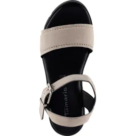 TAMARIS Keilsandaletten Damen Beige/Schwarz 39