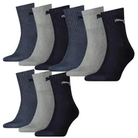 Puma Short Crew Socken 9 Paare Marine/Grau 47-49