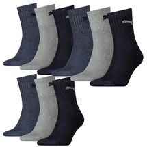 Puma Short Crew Socken 9 Paare Marine/Grau 47-49