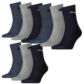 Puma Short Crew Socken 9 Paare Marine/Grau 47-49