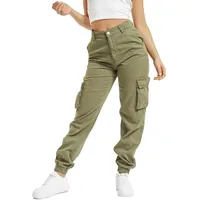 DEF Hosen Damen Cargohosen Grün XS - XS