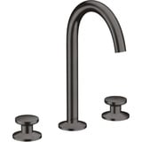 Hansgrohe Axor One 3-Loch Waschtischarmatur 170 Push-Open Ablaufgarnitur brushed black chrome