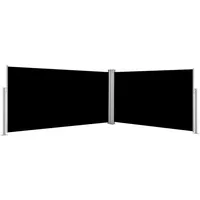 vidaXL Seitenmarkise Ausziehbar 160 x 600 cm Schwarz Polyester