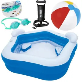 COFI 1453 4IN1 Kinderpool-Set Baby-Pool 4,5 x 2,5 x 1,0 m (cofi1453)