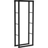 TRIZERATOP Kaminholzregal Stahl 60 x 25 x 150 cm Schwarz