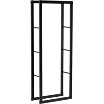 TRIZERATOP Kaminholzregal Stahl 60 x 25 x 150 cm Schwarz