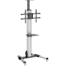 Startech TV-Wagen 82,8 cm Höhe 214 cm Grau/Schwarz/Silber Aluminium/Edelstahl/Kunststoff/Stahl