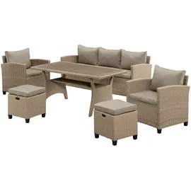 Konifera Amsterdam Gartenlounge-Set 16-tlg. beige