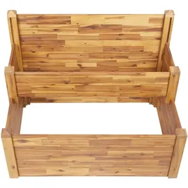 vidaXL Pflanzkübel auf 2 Ebenen 110 x 75 x 84 cm Braun