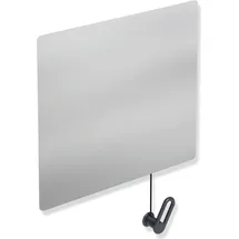 Hewi Kippspiegel 801.01.10092 600x540x6mm, mit Halter/Griff, anthrazitgrau