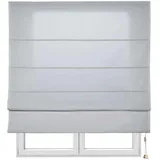 STORESDECO Raffrollo|, Grau, Kunststoff, Uni, Rechteckig, 180x175 cm, CE, Wohntextilien, Rollos - Jalousien, Rollos, Raffrollos