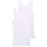 Tom Tailor Herren Tanktops mit Rippstruktur im 2er-Pack, weiß, Uni, Gr. XL/7