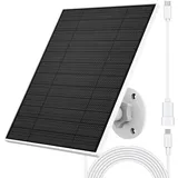 Solarpanel für Eufy Kamera, 5W Solarpanel für Eufycam kompatibel mit Eufycam 3/3C/2/2 Pro/2C/2C Pro/E/E20/E40/L20/L40, Solarpanel 5V mit USB-C Anschluss, Micro USB Adapter, IP65 Wasserdicht