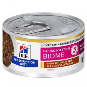Hill's Prescription Diet Gastrointestinal Biome stoofpotje kat met kip & groenten blik  1 tray (24 x 82 g)