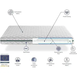 dreamdi Taschenfederkernmatratze 150 x 180 cm H3