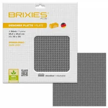 schäfer brand distribution gmbh BRIXIES 225011 - Platte 32 x 32 Basic dunkel grau , Bauplatte, 1 Stück