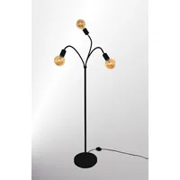 Trango 3-flammig Stehlampe 1531A *EARTH* in Schwarz-matt mit 3x
