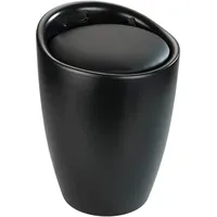 Wenko Badhocker mit Wäschesammler Candy 24229100 schwarz matt