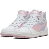 Puma Rebound V6 Mid Blurry Dreams Jr Sneaker Puma White Rose Mauve Cool Weather, 36 EU
