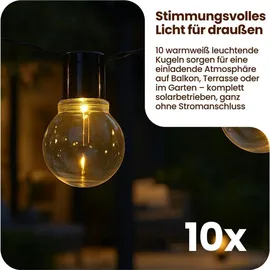StarTrading LED Lichterkette Solar 180 cm klar warmweiß