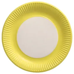 Papstar 20 Teller, Pappe rund Ø 23 cm gelb