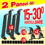 Aufständerung Solarmodul Halterung Balkonkraftwerk PV - 2 PANEELE SET!! Schwarz!