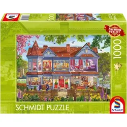 SCHMIDT SPIELE 59709 Puzzle 1.000 Teile Haus im Frühling