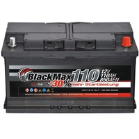 Autobatterie 12V 110Ah 850A BlackMax Starterbatterie statt 88Ah 90Ah 95Ah 100Ah