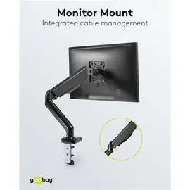 goobay Monitorhalterung mit Gasdruckfeder für Monitore zwischen 17 und 32 Zoll Schwarz