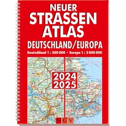 Neuer Straßenatlas Deutschland/Europa 2024/2025