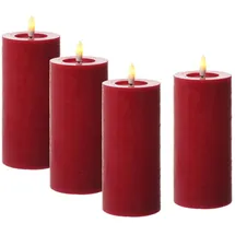 441 LED Kerzenset LINA 15 cm rot 4 St.