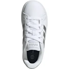 Adidas Grand Court Lifestyle Tennis Lace-Up Kids Cloud White / Matte Silver / Matte Silver 34