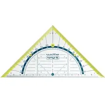 Herlitz Geometriedreieck 16 cm Blau/Rot/Transparent/Gelb