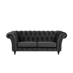 SOHO Einzelsofa  Churchill , schwarz , Maße (cm): B: 212 H: 79 T: 100